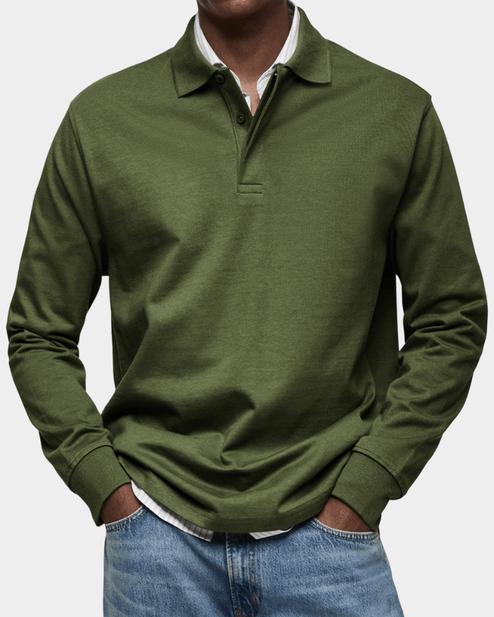 Leo Melbourne ® | Comfortable spring polo with long sleeves