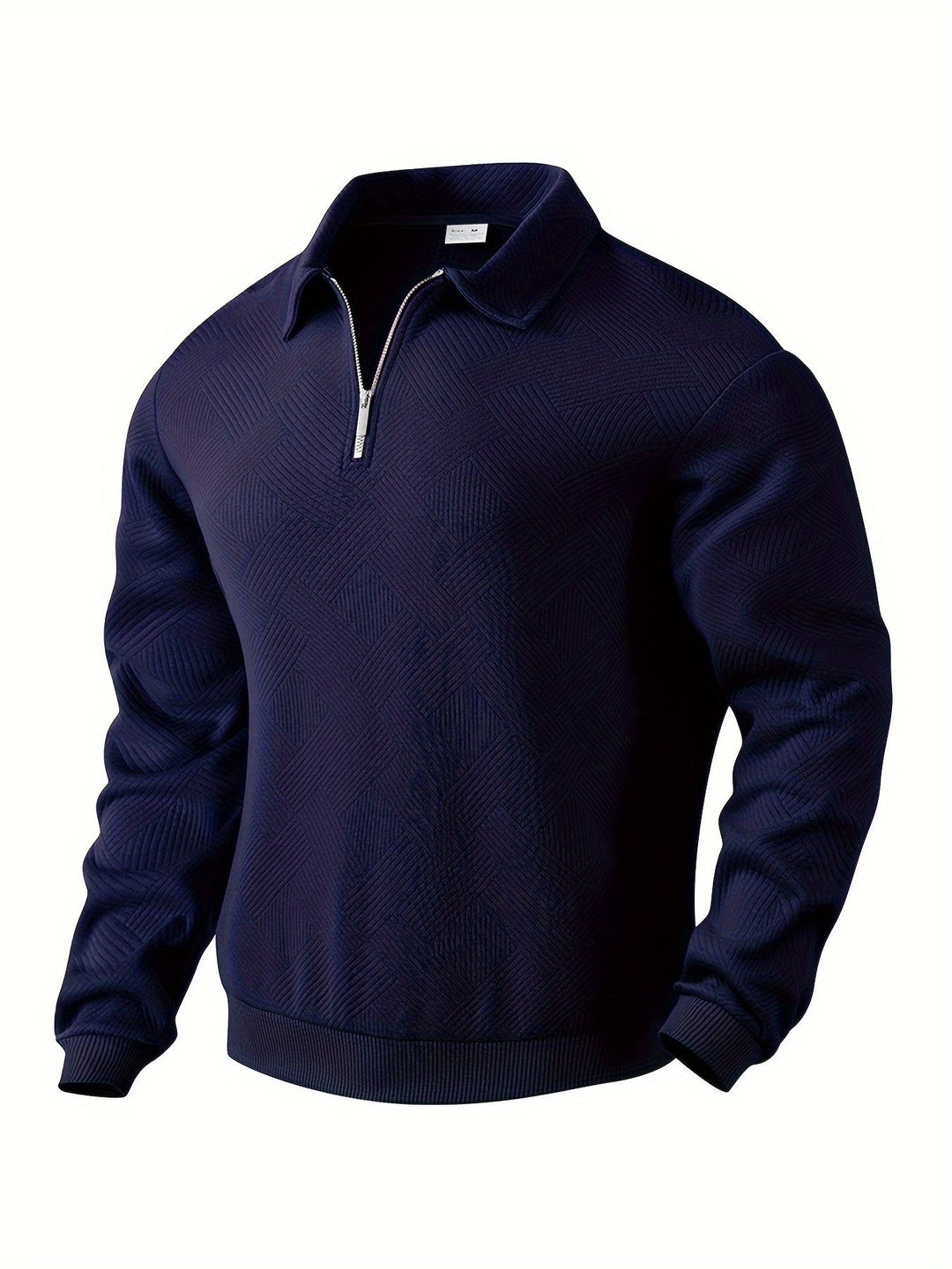 Didier – Vintage Zip-Up Sweater with Geometric Design