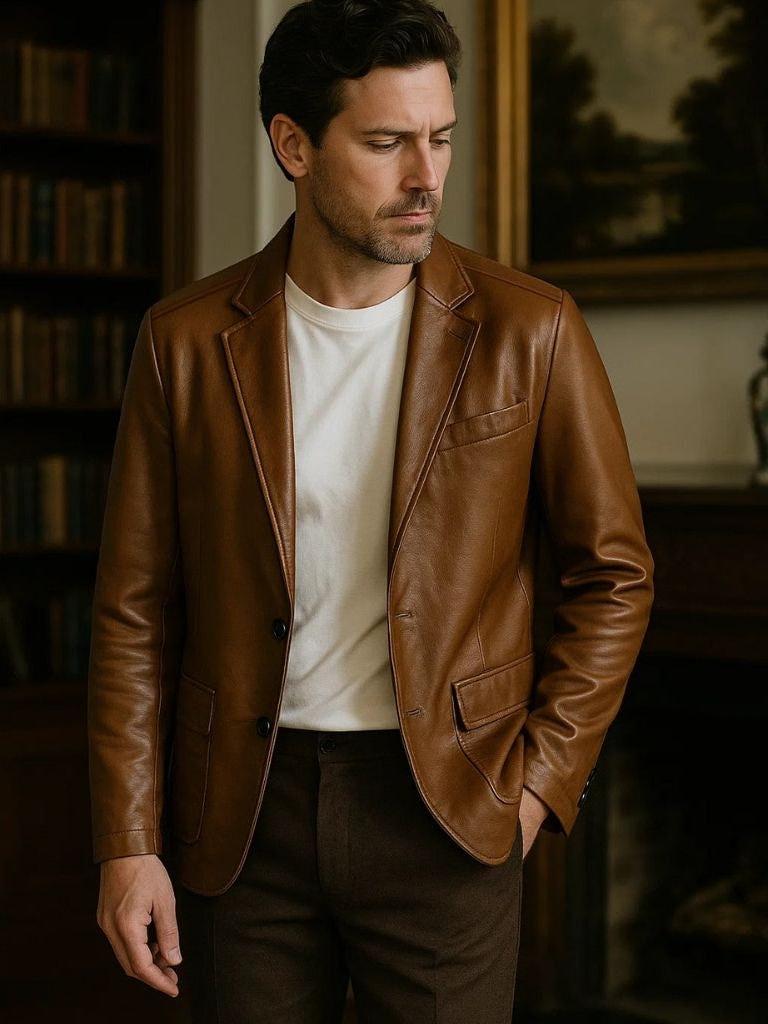 Jonas™ | Caramel Leather Jacket