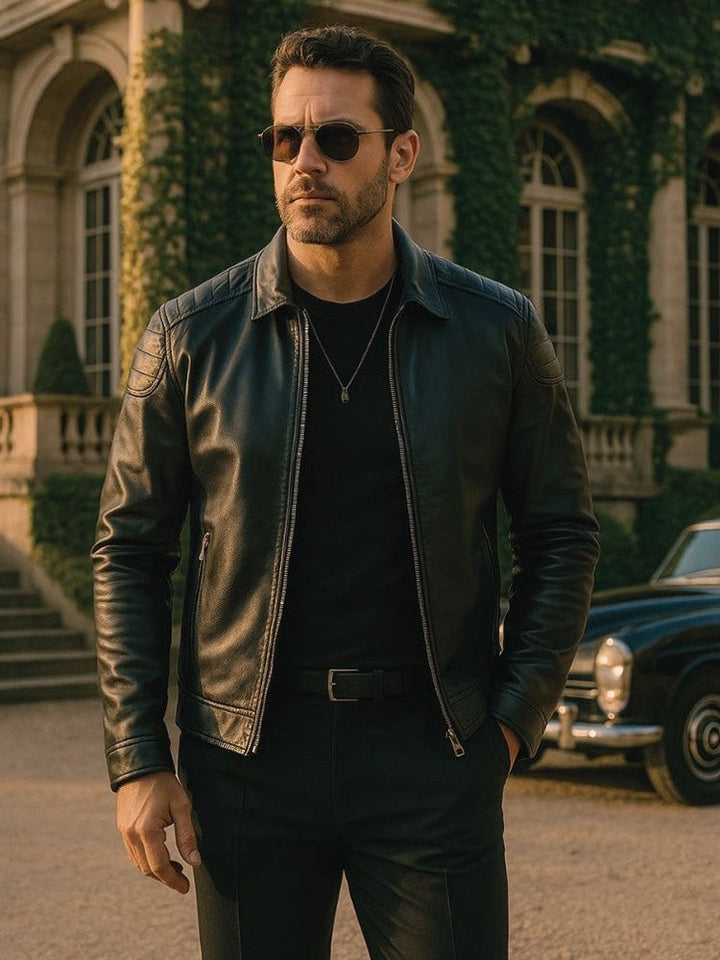 Luca™ | Leather Jacket with Zippers