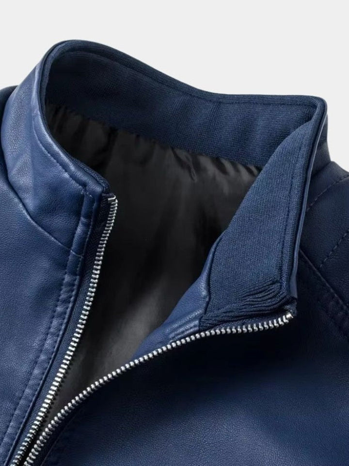 Luca™ | Leather Jacket with Zippers