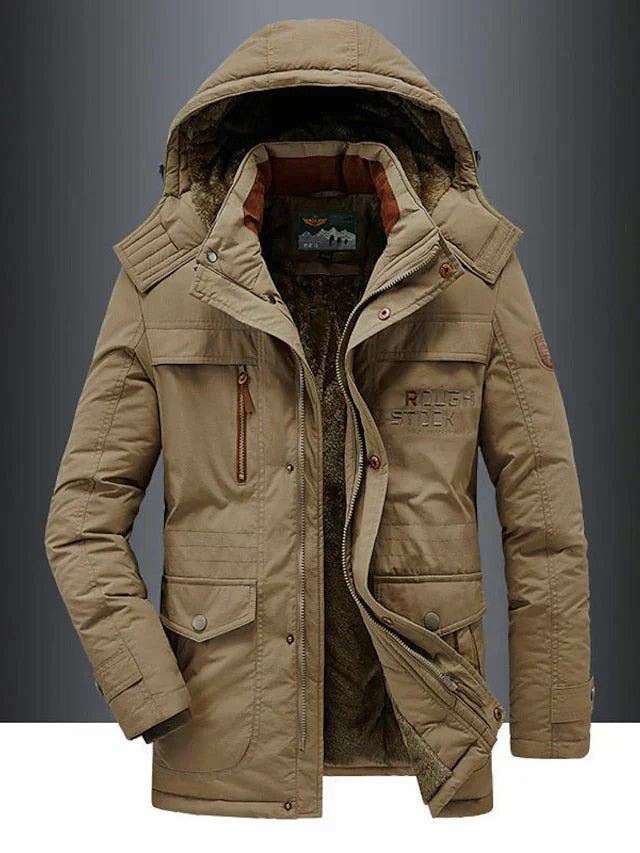 Bjorn - Warm Men's Fleece Winter Jacket Made of Premium Wool Blend
