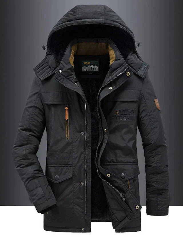Bjorn - Warm Men's Fleece Winter Jacket Made of Premium Wool Blend