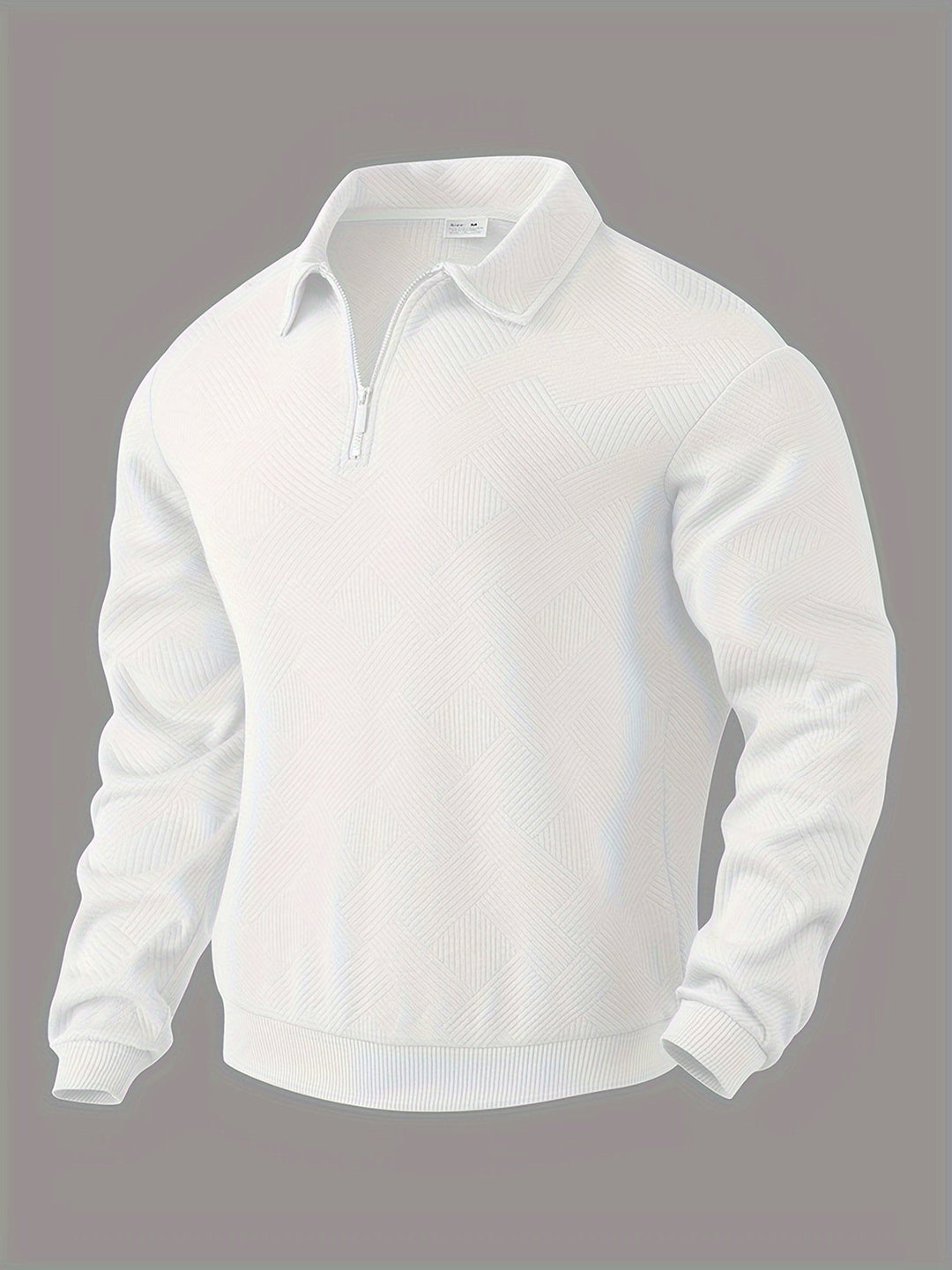 Didier – Vintage Zip-Up Sweater with Geometric Design