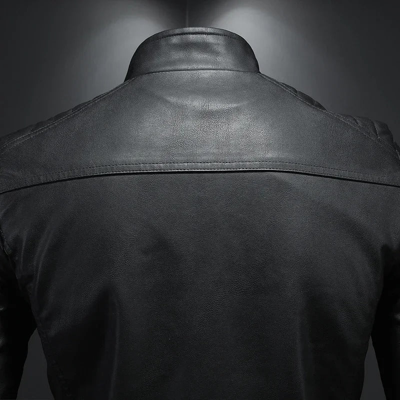 Francisco™ | Leather Vest with Stand Collar