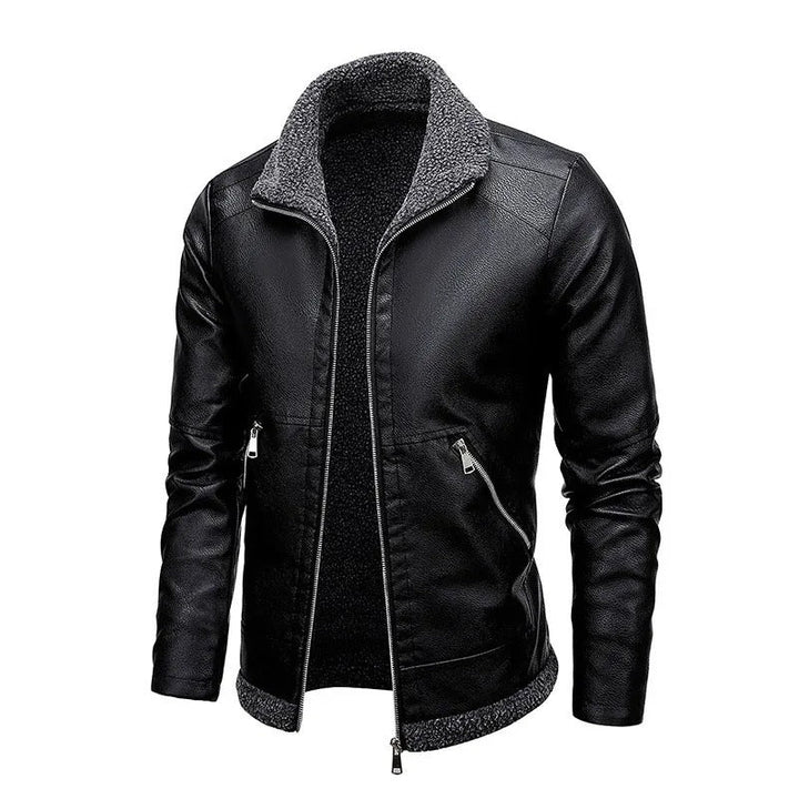 Mateo™ | Elegant Plush Leather Jacket