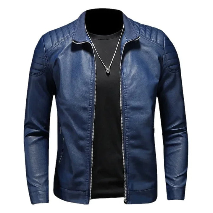 Francisco™ | Leather Vest with Stand Collar