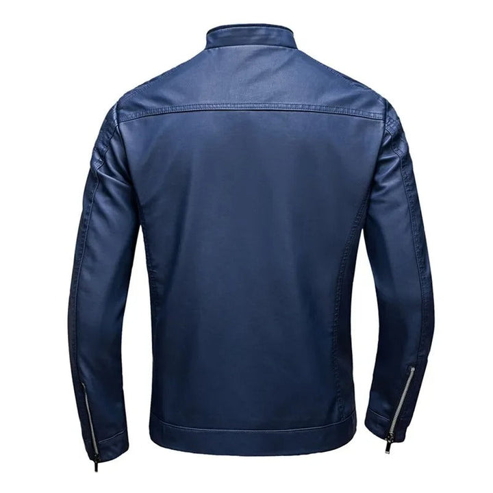 Francisco™ | Leather Vest with Stand Collar